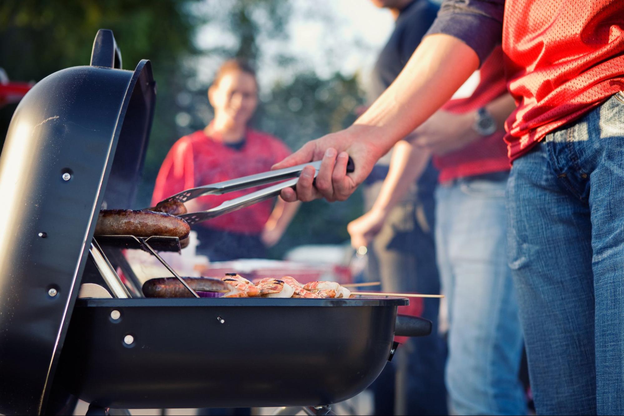 Guy Grilling Food ©Sean Locke Photography